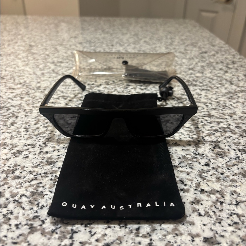 Quay Australia Sleek Black Sunglasses
